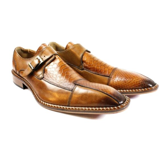 Doula Crocodile Printed Brown Monk Straps Calfskin display picture 2